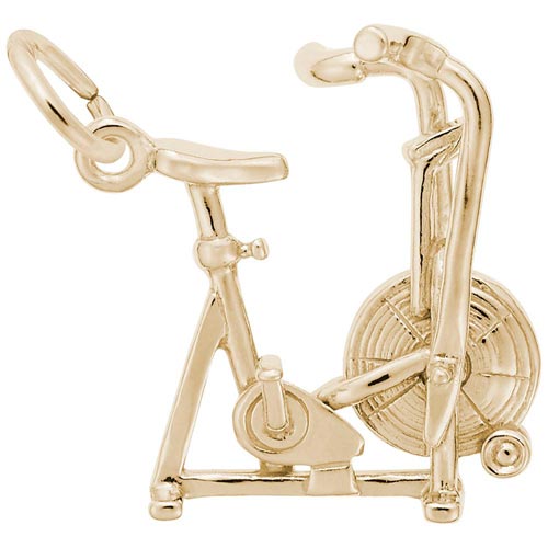 Gold Plated Exercise Bike Charm by Rembrandt Charms