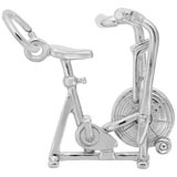 14K White Gold Exercise Bike Charm by Rembrandt Charms