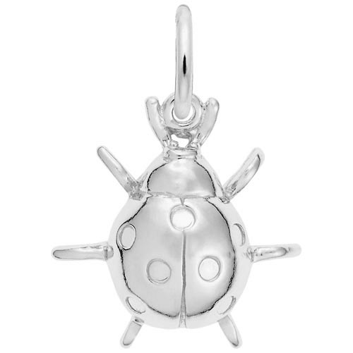14K White Gold Ladybug Charm by Rembrandt Charms 14K White Gold Ladybug Charm by Rembrandt Charms