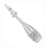 14K White Gold Wine Bottle Charm by Rembrandt Charms