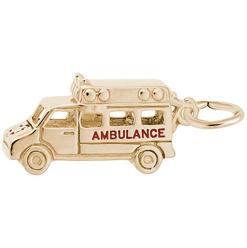 14K Gold Ambulance Charm by Rembrandt Charms 14K Gold Ambulance Charm by Rembrandt Charms