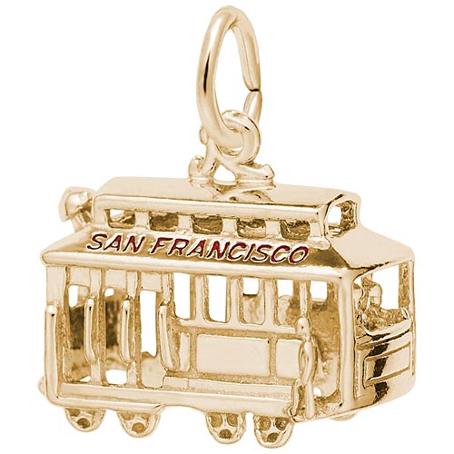 14k Gold San Francisco Cable Car by Rembrandt Charms 14k Gold San Francisco Cable Car by Rembrandt Charms