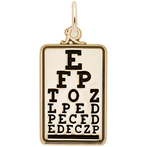 14k Gold Eye Exam Chart Charm by Rembrandt Charms 14k Gold Eye Exam Chart Charm by Rembrandt Charms