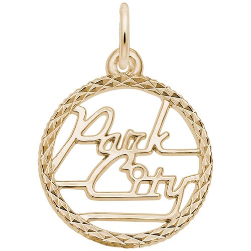 14K Gold Park City Utah Faceted Charm by Rembrandt Charms 14K Gold Park City Utah Faceted Charm by Rembrandt Charms