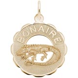 Gold Plated Bonaire, Iguana Charm by Rembrandt Charms