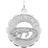 14K White Gold Bonaire, Iguana Charm by Rembrandt Charms