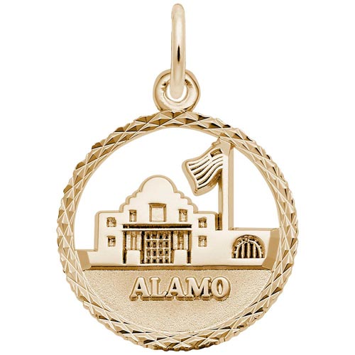 14k Gold The Alamo Faceted Charm by Rembrandt Charms 14k Gold The Alamo Faceted Charm by Rembrandt Charms