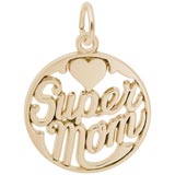 14K Gold Super Mom Charm by Rembrandt Charms