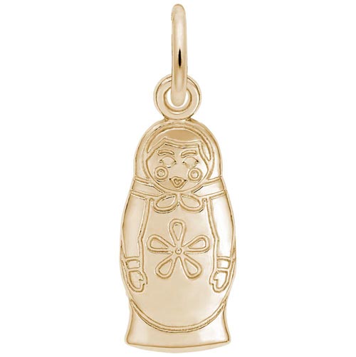 14K Gold Matryoshka Doll Accent Charm by Rembrandt Charms 14K Gold Matryoshka Doll Accent Charm by Rembrandt Charms