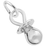 14K White Gold Pacifier Charm by Rembrandt Charms