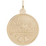 14K Gold Merry Christmas Charm by Rembrandt Charms