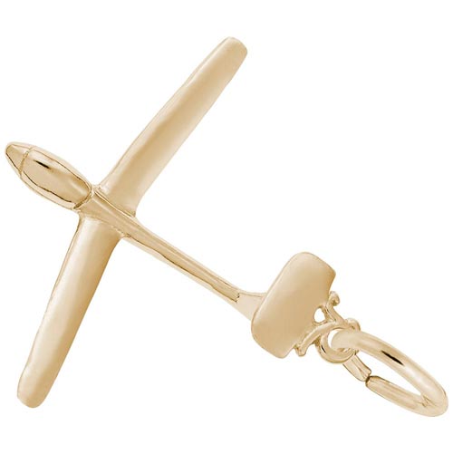 14K Gold Glider Plane Charm by Rembrandt Charms