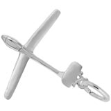 14K White Gold Glider Plane Charm by Rembrandt Charms