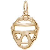 Gold Plated Catcher's Mask Charm by Rembrandt Charms