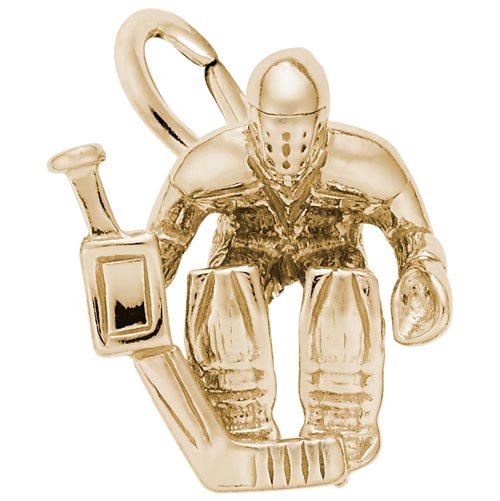 Gold Plated Hockey Goalie Charm by Rembrandt Charms