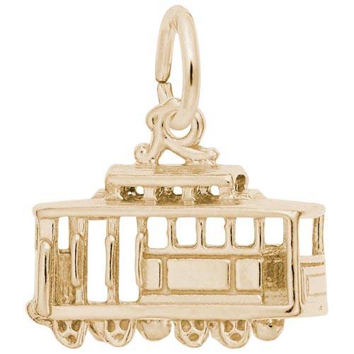 14K Gold Cable Car Charm by Rembrandt Charms