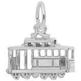 14K White Gold Cable Car Charm by Rembrandt Charms