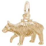 Gold Plate Black Bear Charm by Rembrandt Charms