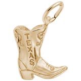 10K Gold Texas Boot Charm by Rembrandt Charms