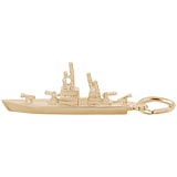 14K Gold Naval Ship Charm by Rembrandt Charms