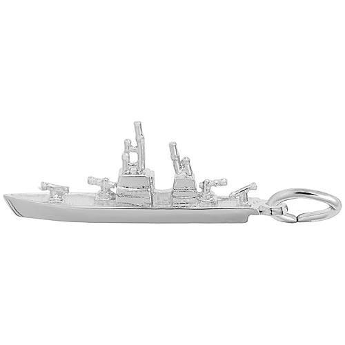 Sterling Silver Naval Ship Charm by Rembrandt Charms