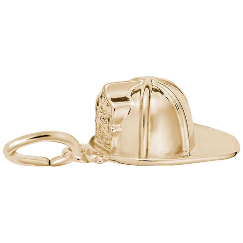 14k Gold Firefighter Helmet Charm by Rembrandt Charms
