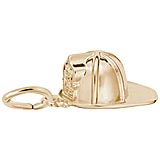 10k Gold Firefighter Helmet Charm by Rembrandt Charms