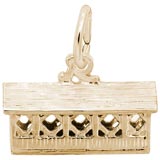 Gold Plate Covered Bridge Charm by Rembrandt Charms