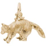Gold Plate Raccoon Charm by Rembrandt Charms
