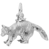14K White Gold Raccoon Charm by Rembrandt Charms