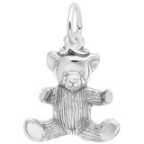 14k White Gold Teddy Bear Charm by Rembrandt Charms