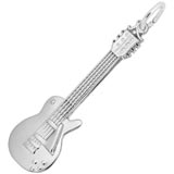 14K White Gold Electric Guitar Charm by Rembrandt Charms