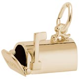 Gold Plate Mailbox Charm by Rembrandt Charms