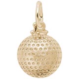 Gold Plated Golf Ball Charm by Rembrandt Charms