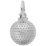 14K White Gold Golf Ball Charm by Rembrandt Charms