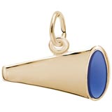 10K Gold Flat Painted Megaphone Charm by Rembrandt Charms