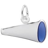 Sterling Silver Flat Painted Megaphone Charm by Rembrandt Charms