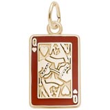 10K Gold Queen of Hearts Card Charm by Rembrandt Charms