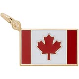 14K Gold Painted Canadian Flag Charm by Rembrandt Charms