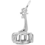 14K White Gold Aerial Tramway Charm by Rembrandt Charms