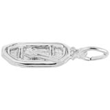 14k White Gold White Water Raft Charm by Rembrandt Charms