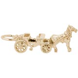 14K Gold Horse and Carriage Charm by Rembrandt Charms