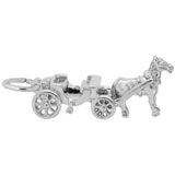 14K White Gold Horse and Carriage Charm by Rembrandt Charms
