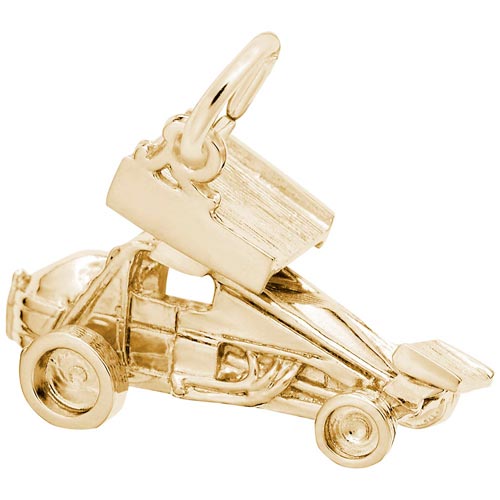 14K Gold Winged Sprint Car Charm by Rembrandt Charms 14K Gold Winged Sprint Car Charm by Rembrandt Charms