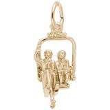 Gold Plated Ski Lift Charm by Rembrandt Charms