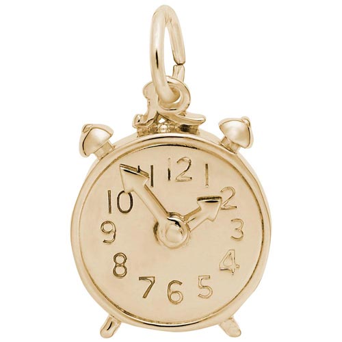 14k Gold Alarm Clock Charm by Rembrandt Charms 14k Gold Alarm Clock Charm by Rembrandt Charms