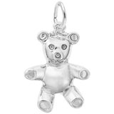 14K White Gold Teddy Bear Charm by Rembrandt Charms