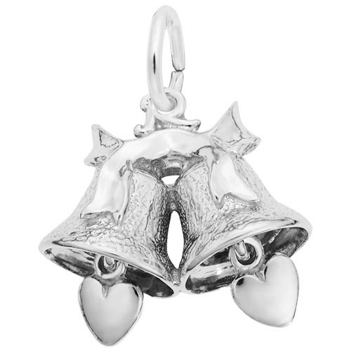 14K White Gold Wedding Bells Charm by Rembrandt Charms 14K White Gold Wedding Bells Charm by Rembrandt Charms
