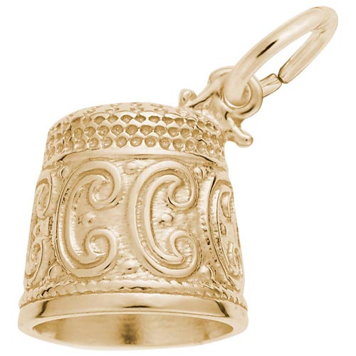 14K Gold Thimble Charm by Rembrandt Charms 14K Gold Thimble Charm by Rembrandt Charms