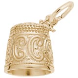 14K Gold Thimble Charm by Rembrandt Charms